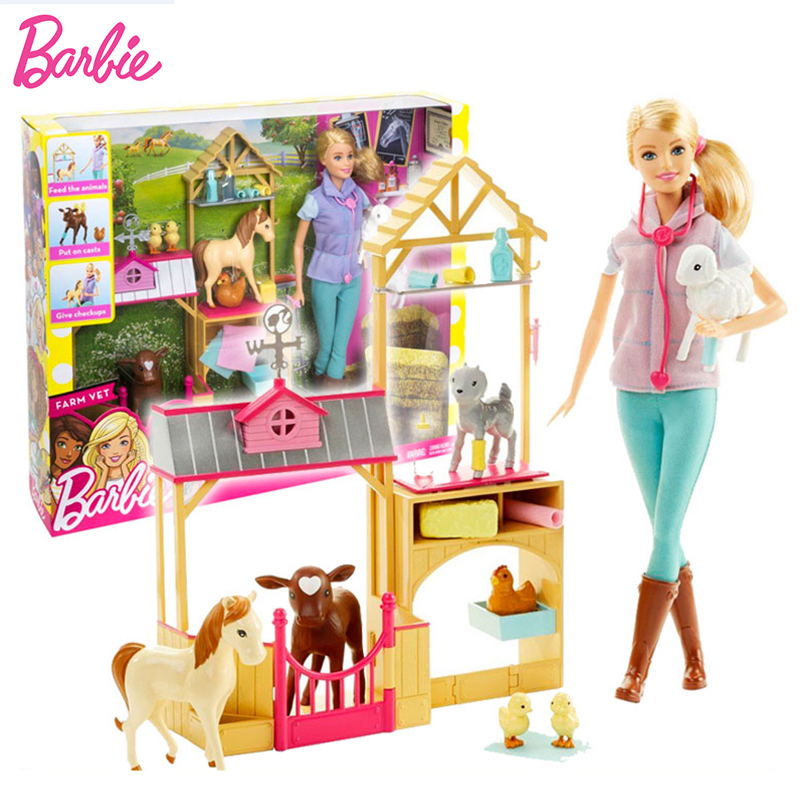 barbie animal rescuer doll & playset