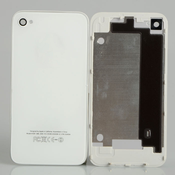 1PCS-New-White-Back-Housing-Case-Cover-Assembly-Glass-heat-sink-Fit-For-iPhone-4-4G