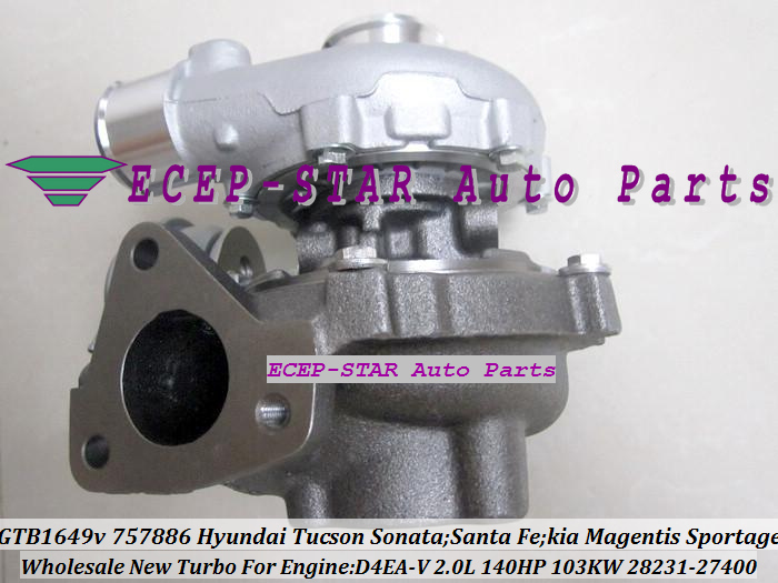 GTB1649V 757886-5003S 28231-27400 Turbocharger HYUNDAI Tucson Sonata 05- Santa Fe 07- KIA Magentis Sportage (1)