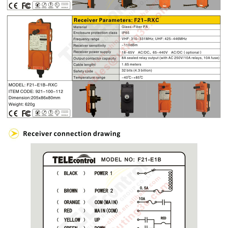 Telecrane remote control f21 e1 rx схема подключения