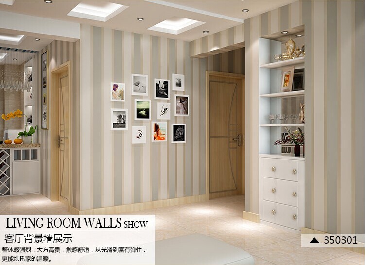 Modern Fashion Luxury Vertical Stripes Wallpapers Glitter