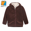 YKYY YAKUYIYI Solid Color Girls Outwear Soft Velvet Hooded Baby Girl Outerwear Coat Zipper Fluffy Children