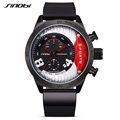 SINOBI Fast Furious Chronograph Mens Sports Wrist Watches Limited Edition 2017 Waterproof Watchband Males Geneva Quartz