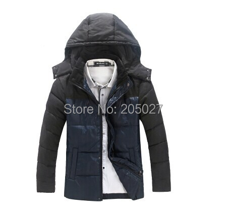 2015 High Quality Plus Size 3XL Brand New Long Winter Jackets Men Detachable Hoody Cotton Winter