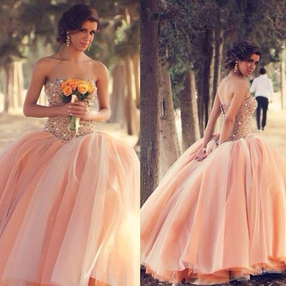 Dress peach wedding