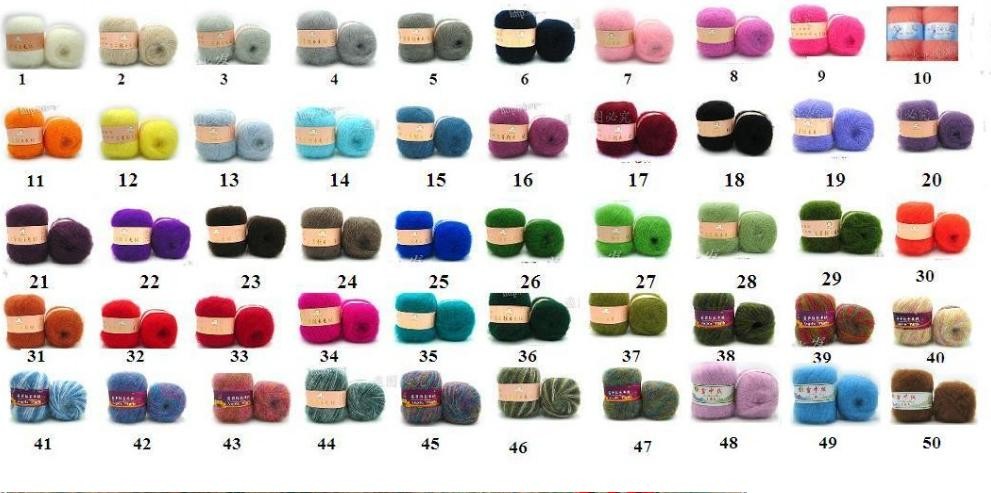 Carta warna Mohair