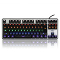 Colorful gaming keyboard laptop computers 87 USB wired keyboard luminous backlit mechanical feel marquees lot lighting