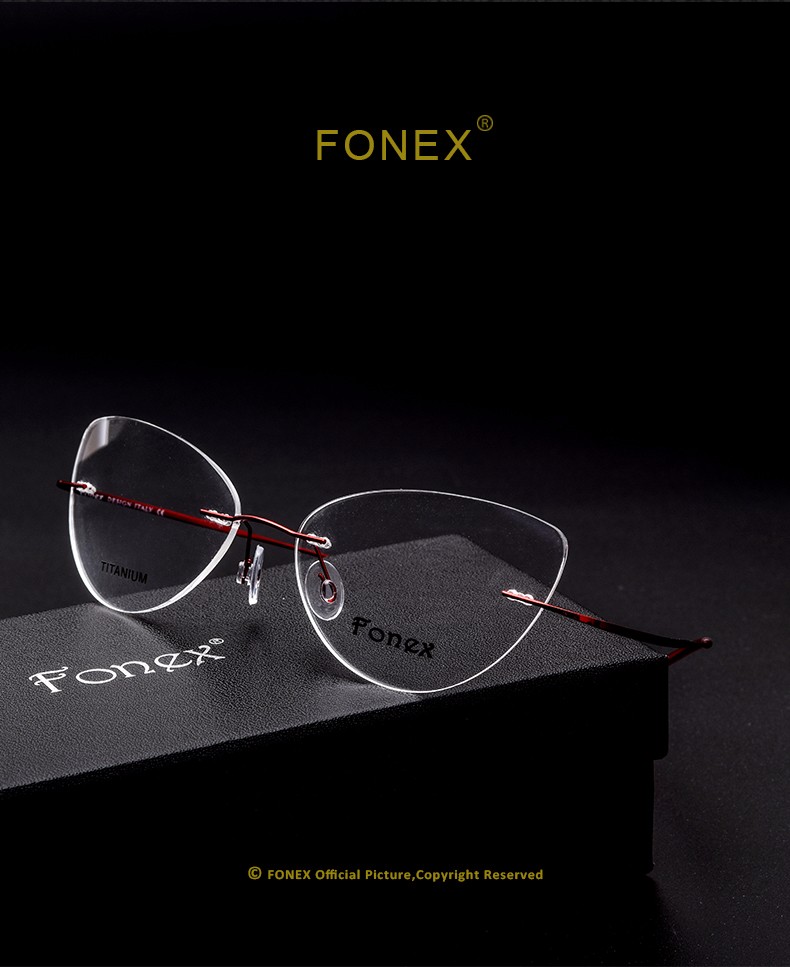 2021 Wholesale 2019 Vintage Fashion For Women Cat Eye Rimless Glasses