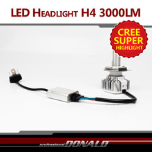 1x Plug Play CREE LED H4 H4 3 HB2 9003 30W 3000LM WHITE BULB Car Motorcycle