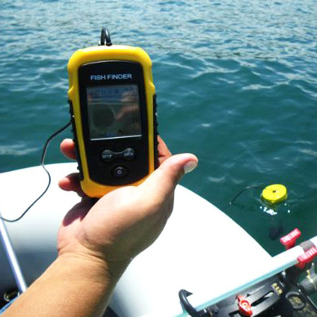Protable Electronic Sonar Fish Finder 100M Depth Echo Sounder Alarm