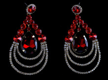 Elegant Lady’s crystal Drop Earrings Luxury fashion india style earrings rhinestone big women’s earrings for gift jewelry