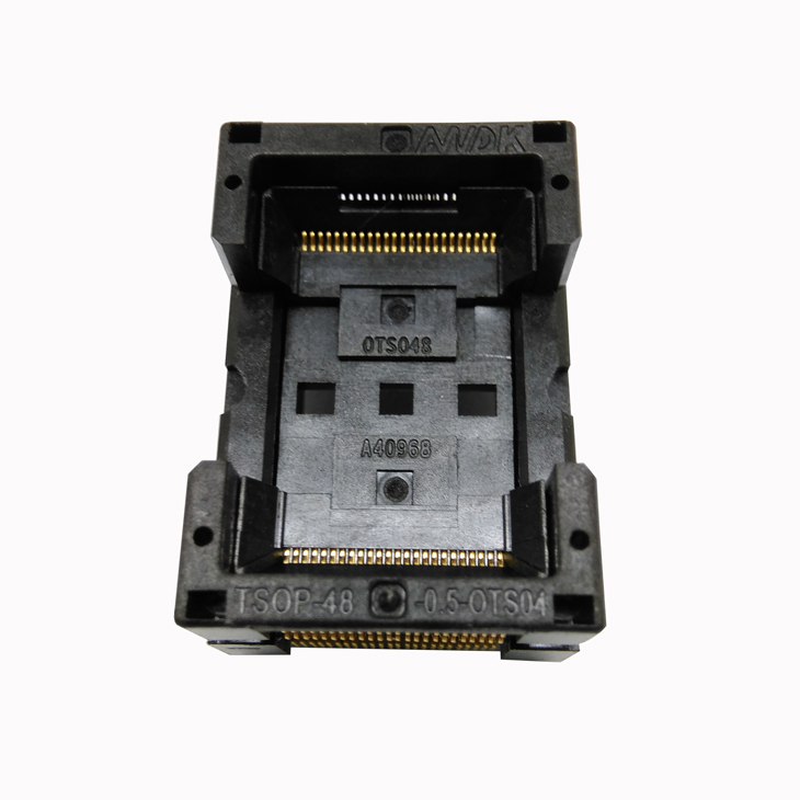 TSOP48-0.5 Open Top Broad Body Burn in Socket L85 Size14.2*18.4 IC Test Socket Flash Adapter Conversion Block