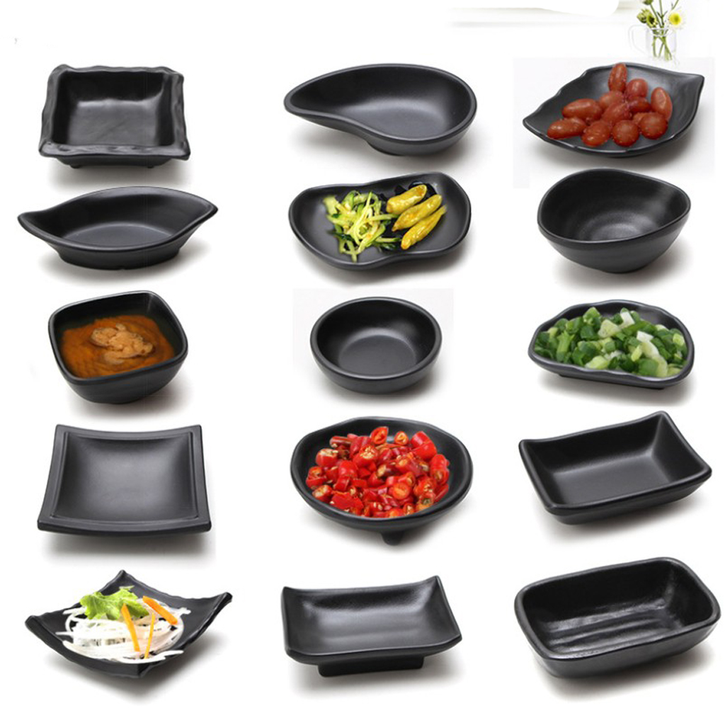 2pcs Stainless Steel Appetizer Serving Tray Sauce Dish Miniature Spice Dips Bowl