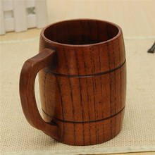 1PC Classical Wood Work Wooden Beer Tea Coffee Cup Mug Eco friendly 400ml For Gatherings Party