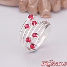 Nickle free 925 Silver Ring With 6 pcs 0 25ct Cubic Zircon Stone Fashion Jewelry For