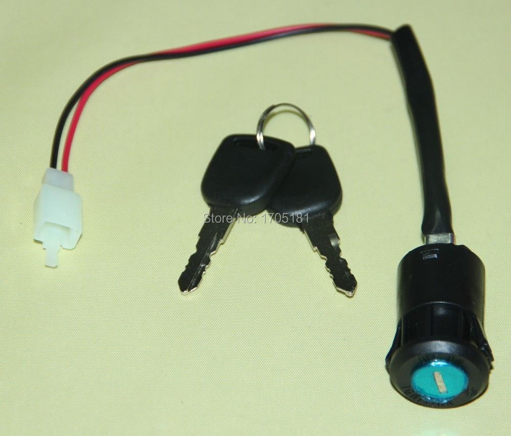 Ignition switch lock key 2 Wire two posición para Electric scooter E-Bike piezas 