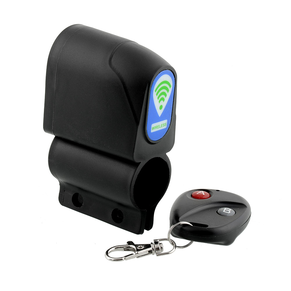 Image of Lock Bicycle Cycling Bike Security Wireless Remote Control Vibration Alarm Anti-theft Black Useful Free shipping