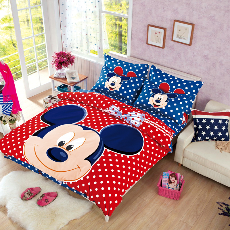 3-4Pcs Kids Adults Cartoon Present Cotton Bedclothes Bedding Sets Queen Size BedSheet DuvetCover pillowcase Comforter Set