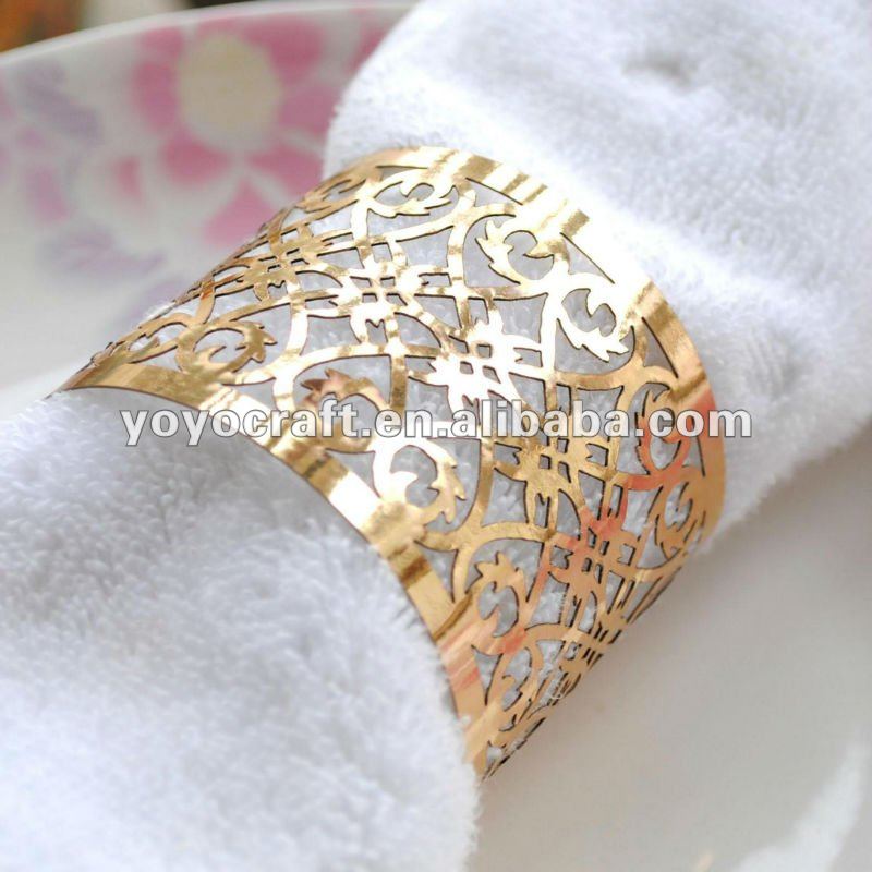laser cut cheap napkin ringsin Plates from Home & Garden on Aliexpress