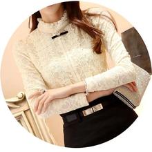 New 2016 Women Tops Women Clothing Fashion Blouses & Shirts Fleece Women Crochet Blouse Lace Shift