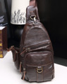 Men s Genuine Leather Real Cowhide Messenger Triangle Shoulder Cross Body Bag Travel Trend Retro Sling