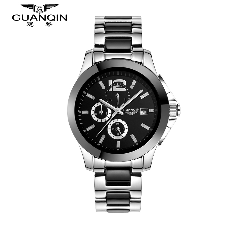 Original GUANQIN Top Brand Luxury Automatic Mechanical Sport Outdoor Waterproof Ceramic design Sapphire Mirror Mens Watches