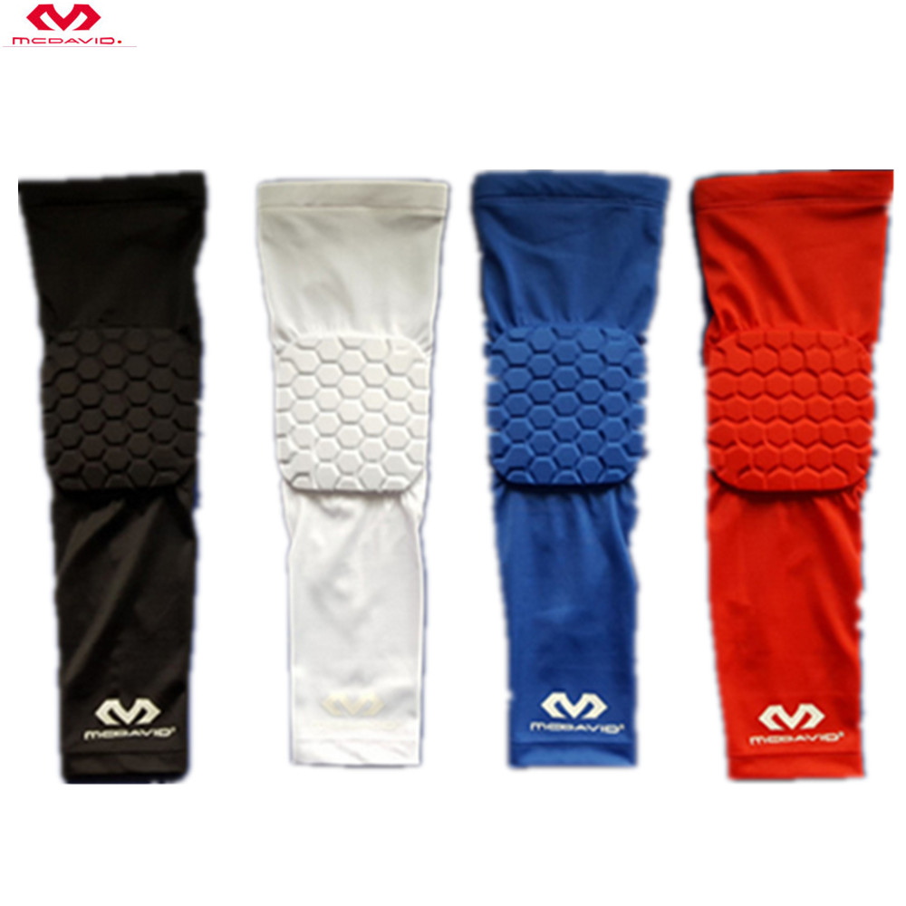 Image of High Quality Mcdavid basketball honeycomb anti-collision lengthen armguards sports elbow arm sleeve breathable pad
