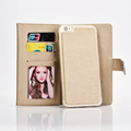 fashion Smart Card Cash Slots folded wallet Phone protect Case for iphone 6 6s 7 plus