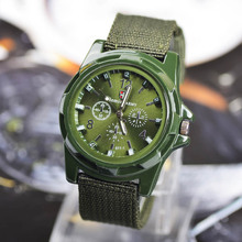 Caliente venta militar para hombre de moda hombres deportes Relojes correa de la tela reloj análogo de cuarzo ocasional Montre Homme Relojes Deportivos
