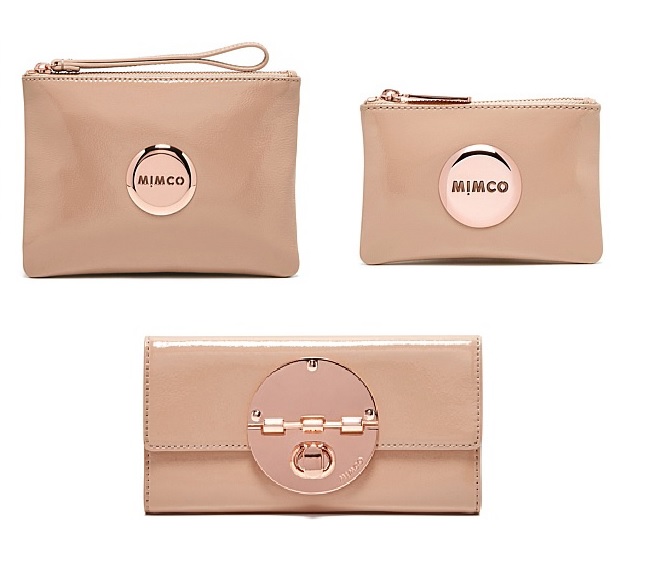 mimco fundation rosegold color combo small pouch a...