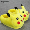 Pikachu Slippers Cartoon Plush Slipper With Full Expression Women Slippers Mens Emoji Home Slippers Winter House