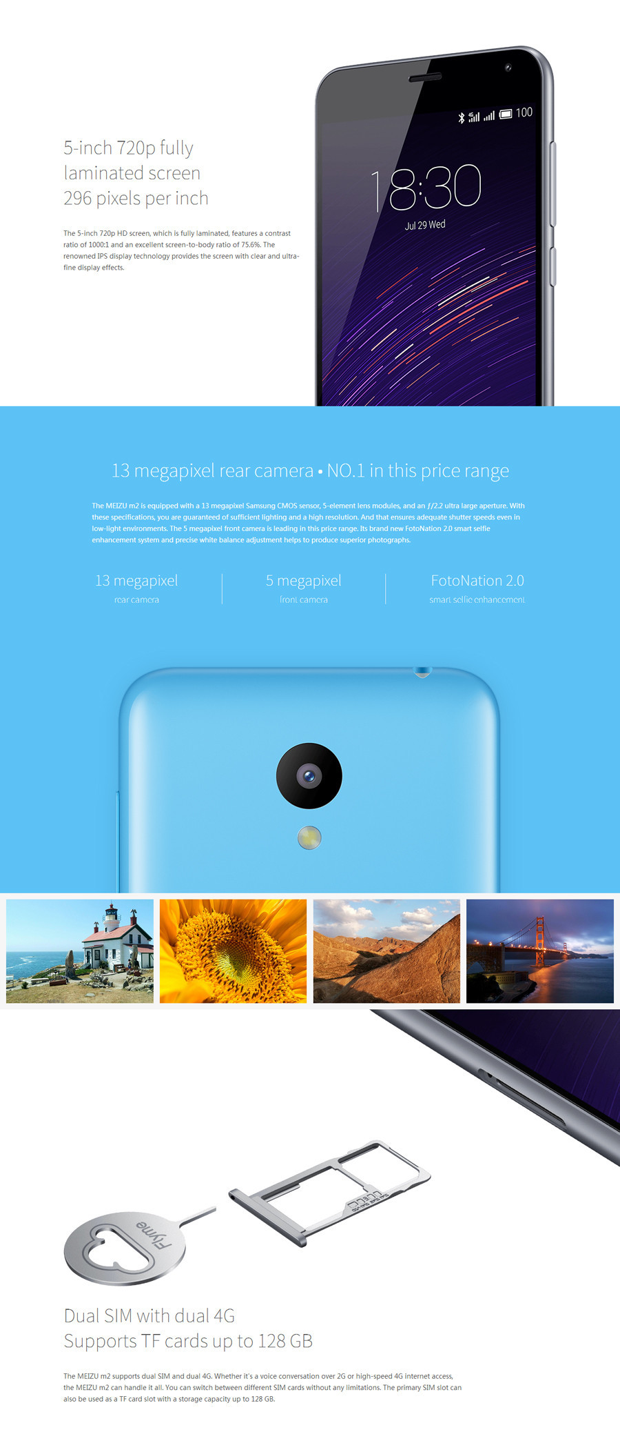 meizu m2 Features - 2