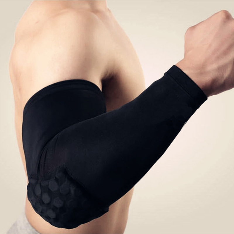 Image of 1PCS Elastic Gym Sport Basketball Arm Sleeve Shooting Crashproof Honeycomb Elbow Support Pads Elbow Protector Guard Sport Safety