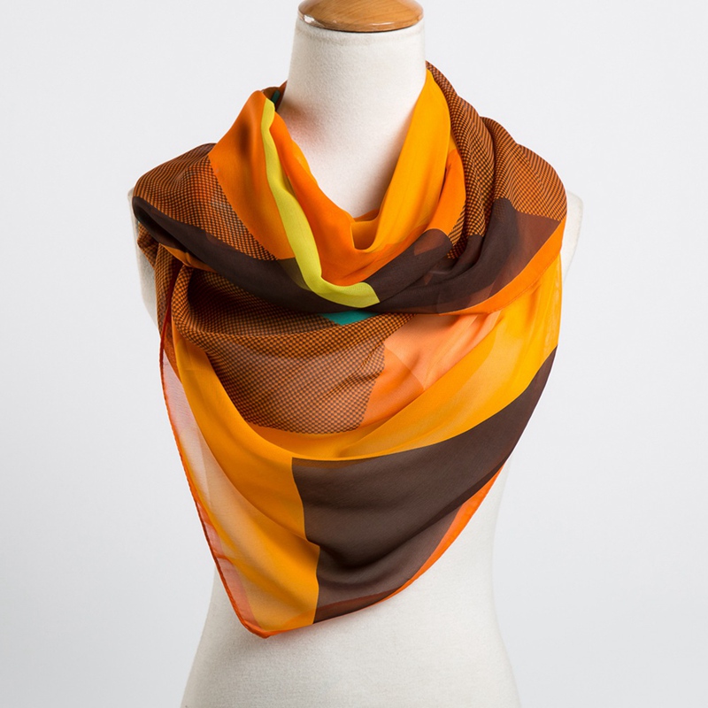 new 2015 women s fall fashion chiffon scarf geometric thin shawl in Autumn and Winter desigual