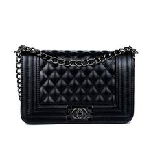 Bags Fashion Ladies luxury PU Leather Handbags shoulder bags for woman brand Vintage Plaid Hasp Chain women messenger bag