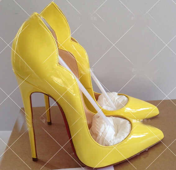 yellow bottom heels