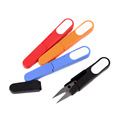 4pcs Mixture Colors Portable Fishing Scissors Plastic Handle Capped Fishing Line Cutter Scissors with cover Fishing