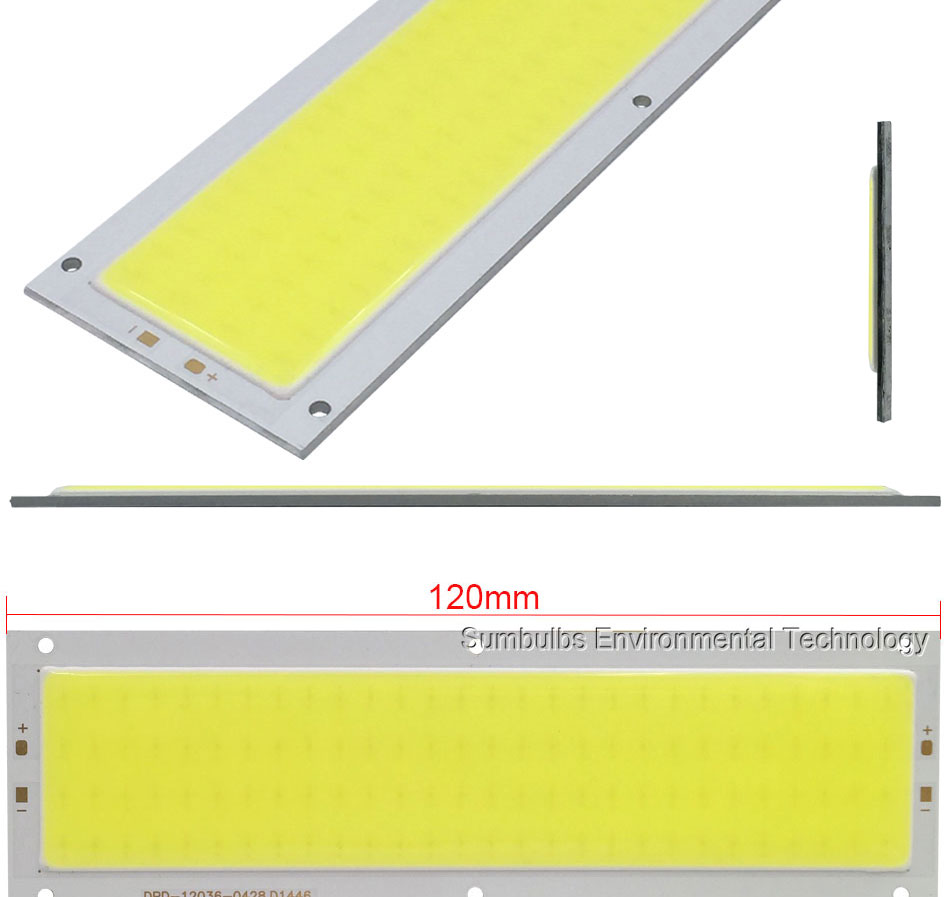 120x10mm 12V 10W LED COB Streifen Lampe Chip LED Panel Licht 4 Farben po 