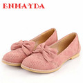 ENMAYDA New High Quality Genuine cute bow Flats Shoes Fashion Sexy Women Casual Shoes Size 34
