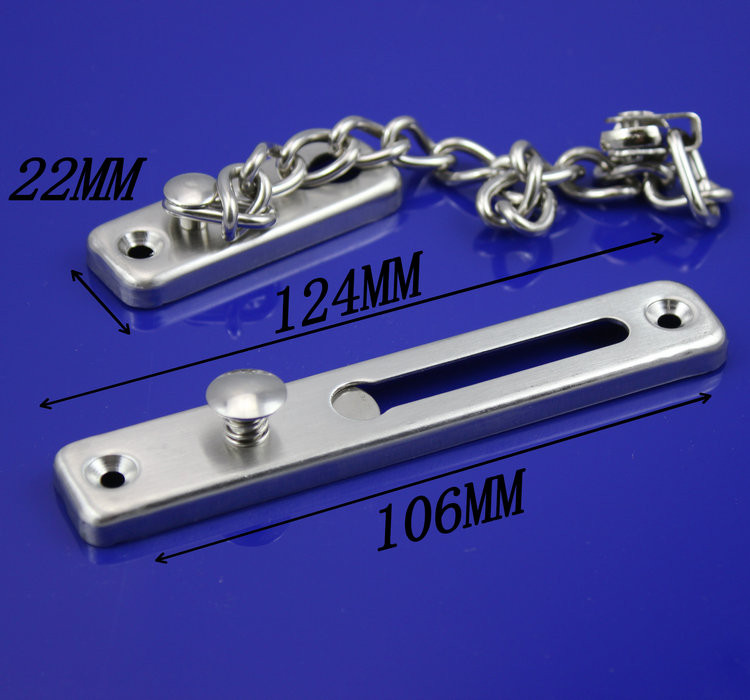 Description Picture 3 of item1PCS YT788 Anti-theft bolt Door Lock Buckles Door Chain Anti-Stealing-Link 202 Stainless Steel With Screw