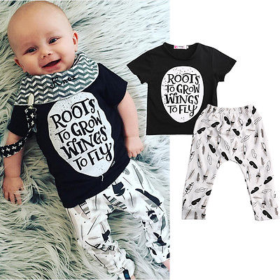 baby 2pcs font b clothing b font set newborn baby font b boy b font girls