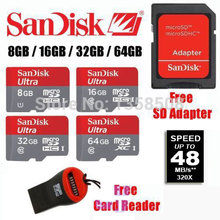 100% Original Genuine SanDisk NEW Version 64G 32G 16G 8G Ultra micro SD Card TF Class 10 48MB/s Support Official Verification