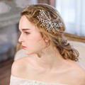 High Quality Silver Crystal Wedding Tiara Handmade Bridal Hair Comb Accessories Women Headpiece