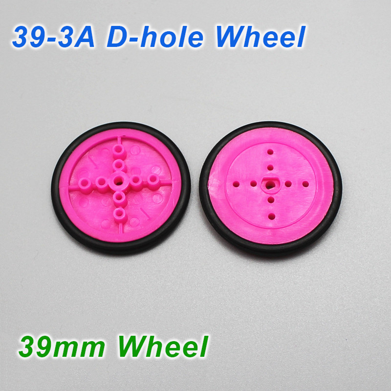 4 Pieces/Lot,42-3A Small Rubber Wheels, Pulley, DIY Toy Wheels,3mm D-Hole, 42mm Diameter, Suitable for N20 gearmotors.