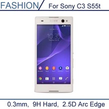 0.3 мм закаленное стекло фильм для Sony Xperia C3 S55t дуги края 2.5D высокое прозрачный экран протектор фильм с чистые инструменты