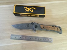 Caliente venta Browning 339 Panther Lines madera manejar cuchillo plegable táctico del cuchillo que acampa al aire herramienta que acampa envío gratis