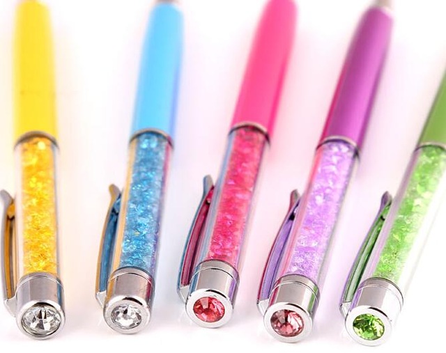 New design Diamond Ballpoint pen Crystal pens Stationery ballpen Office school Promotion Gift  Supplies