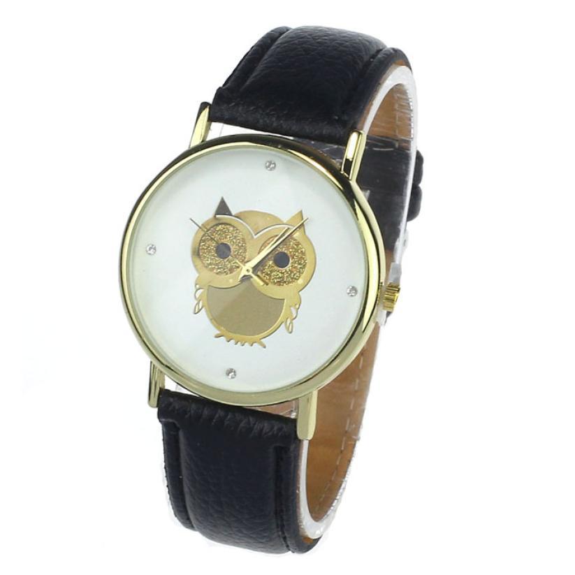 JECKSION 2016 New Fashion Owl Watches Women Dress Watch Stylish Women Clock Casual Watch Quartz Watches Relogios Feminino