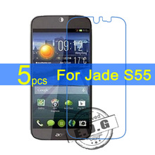 5pcs Ultra Clear LCD Screen Protector Film Cover For Acer Liquid Jade S55 Jade Plus Protector Film + cloth