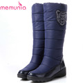 Plus size 34 44 new 2016 new fashion waterproof down keep warm snow boots flat winter